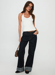 Sentiment V Neck Cami Top White