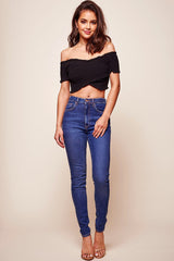 Tamieka Crossover Crop Top Black