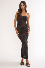 Kaela Cami Maxi Dress Embellished Chocolate