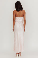 City Of Stars Strapless Maxi Dress Baby Pink