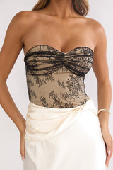 Valoria Lace Bodice Maxi Dress Oyster