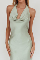 Element Halterneck Maxi Dress Matcha