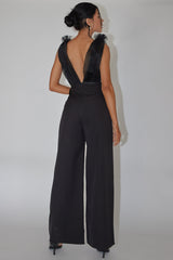 Lovinia Mesh Bodice Jumpsuit Black