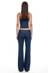 LIONESS Charismatic Denim Corset Navy