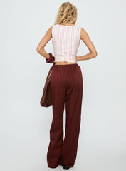 Dorie Straight Leg Pants Chocolate