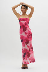 Letting Go Tie-Up Back Maxi Dress Red