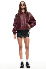 LIONESS Kenny Bomber Jacket Burgundy