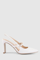 VERALi Kimchi Slingback Block Heels White