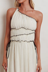 Ballad One-Shoulder Maxi Dress Cream